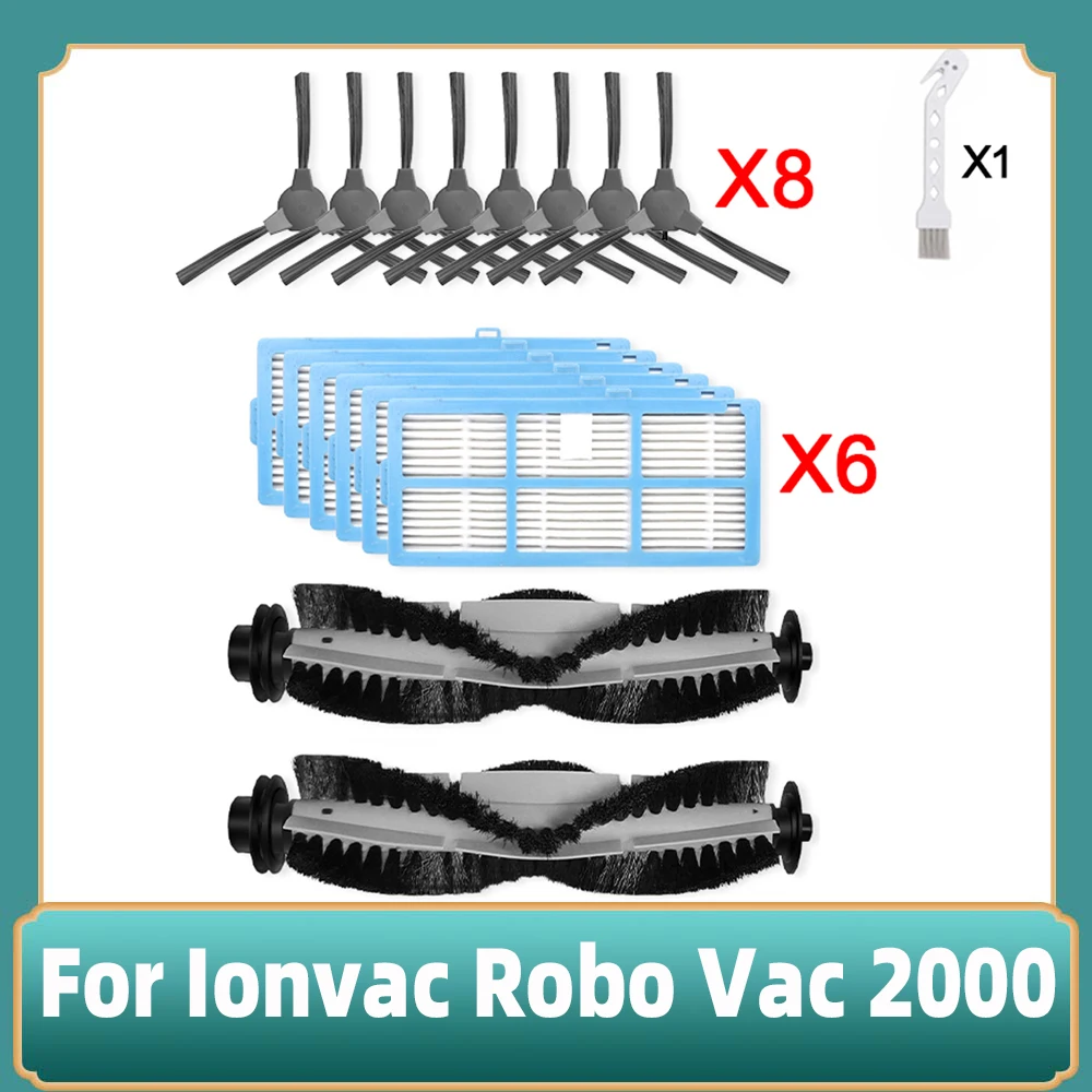 For Ionvac Robo Vac 2000 Robot Vacuums Cleaner Main Side Brush Hepa Filter Accessories Replacement Attachment Spare Parts Kit