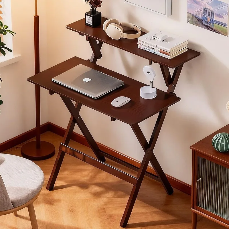 Installation-free folding table, simple desk, computer table, dormitory home multi-functional bedroom, foldable student writing