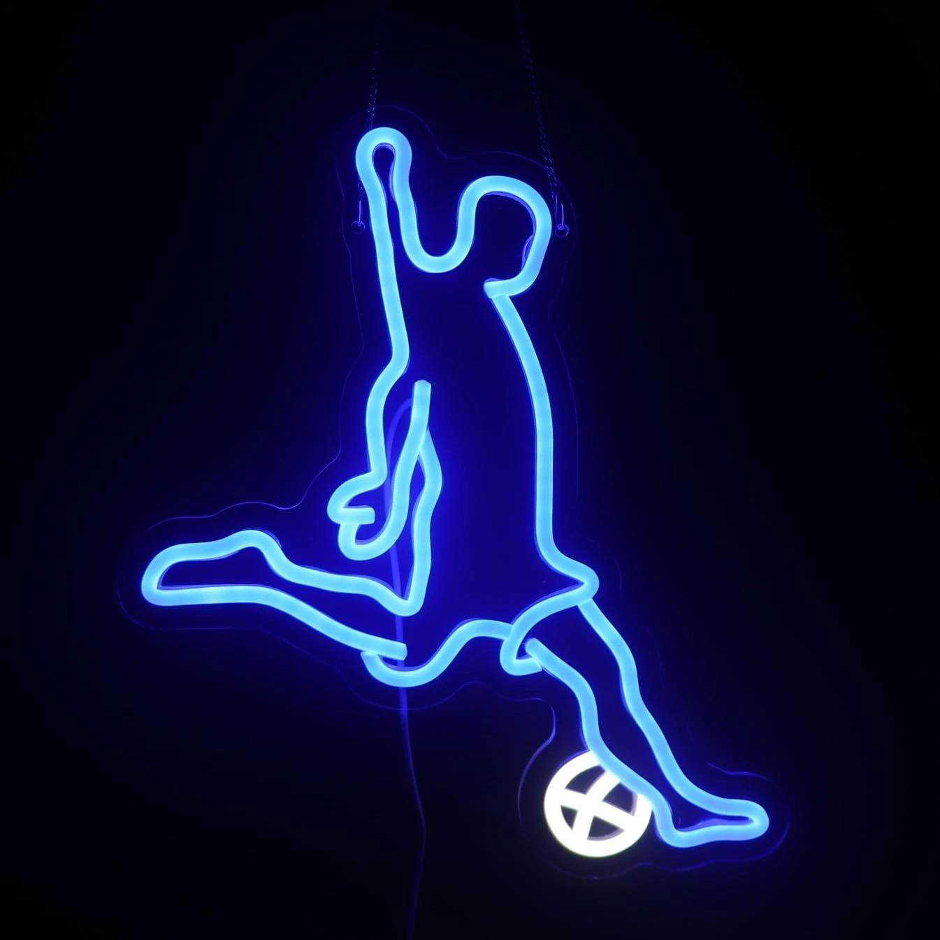 Custom Basketball Dunk Neon Sign LED Wall Light Sports Themed Neon Lamp for Basketball Fan Bedroom Man Cave Game Room Boy Gift
