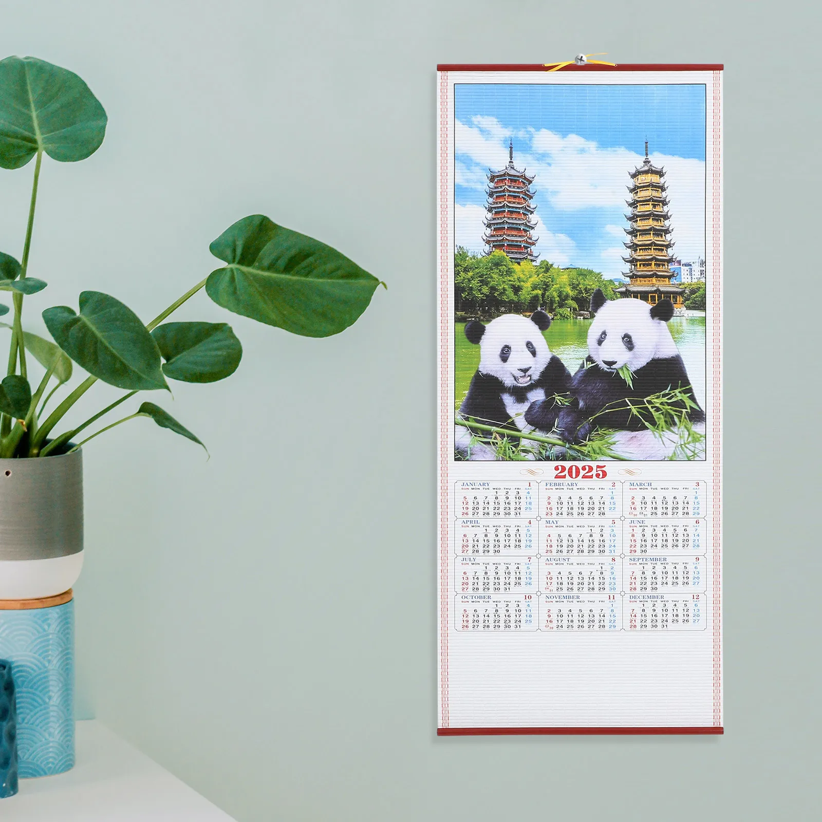 英語月間壁掛けカレンダー クリア印刷された壁掛けカレンダー 家庭用オフィス用 頑丈な毎日の使用プランナー 印刷用品