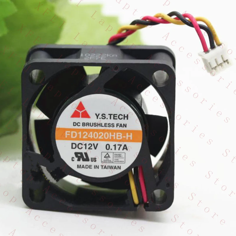 

F 1 шт. Новый вентилятор охлаждения Y.S.TECH FD124020HB-H DC12V 0.17A, 3-проводной # QW