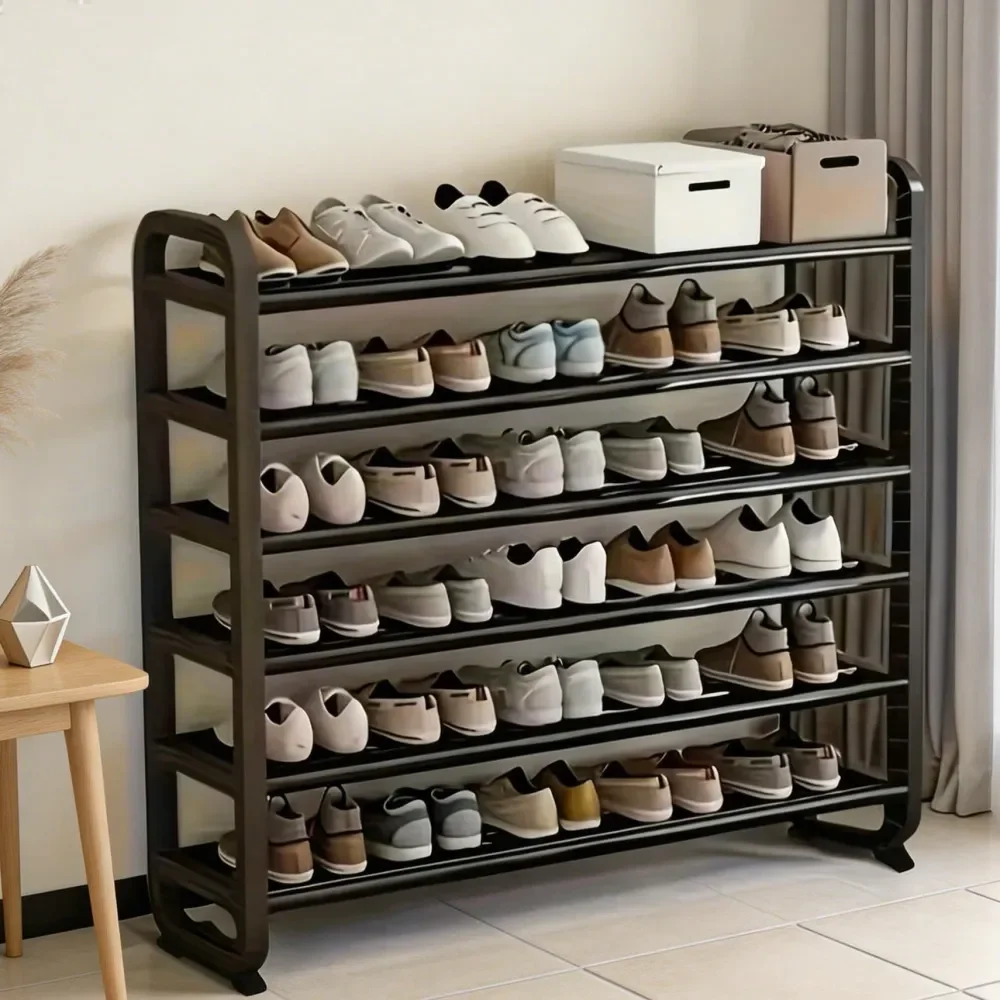 

Вместительная полка для обуви, прочный органайзер для обуви из металла и пластика, многоярусная полка для хранения, экономящая пространство, для прихожей, спальни и т.д.