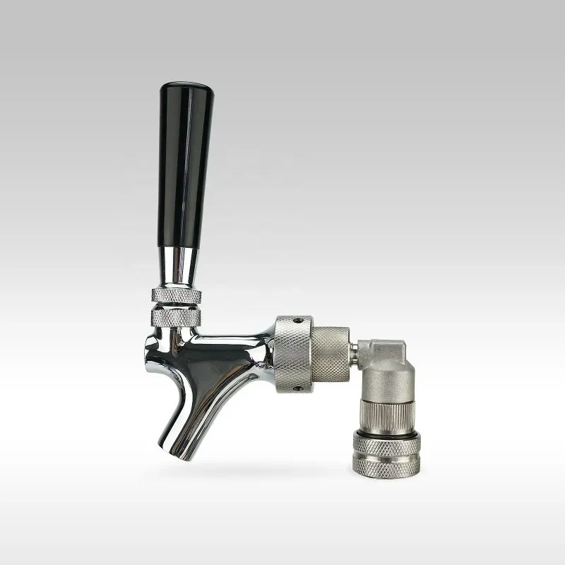 

Chrome brass beer faucet with Cornelius ball lock disconnect homemade barrel faucet spout