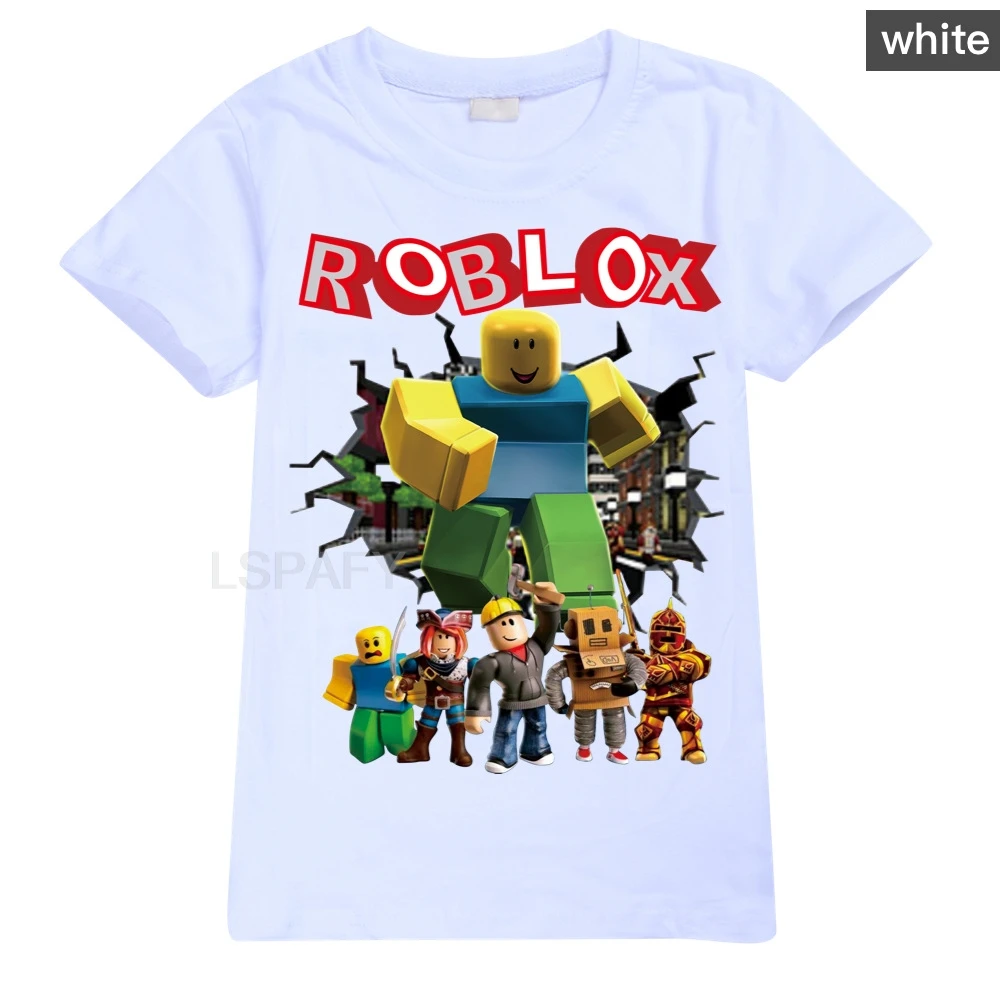 Roblox 만화 게임 어린이 티셔츠, 면 반팔, 여아, 소년, 어린이 패션, 캐주얼 셔츠 의류, 크리스마스 생일 선물