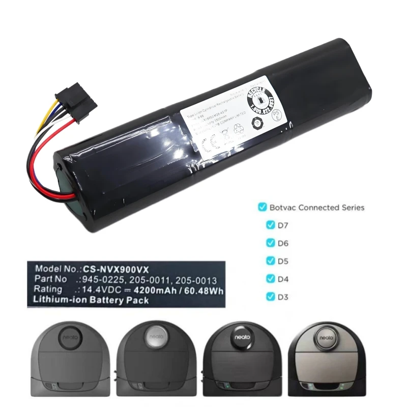 

Аккумулятор 9800 мАч 945-0225, 205-0011 для Neato Botvac Connected, D3, D3+, D4, D5, D5+, D6, D7, D301, D303,D502,D503,D701,D702,D703