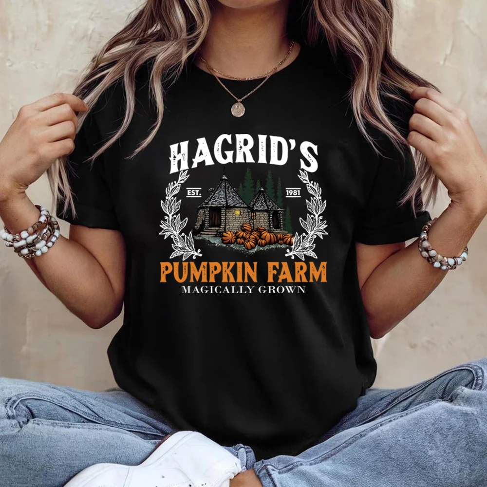 Hagrid's Pumpkin Patch T-Shirt Herbst T-Shirt Pumpkin Farm T-Shirt Halloween Shirts Gruselige Saison T-Shirts Tops Unisex Thanksgiving Top