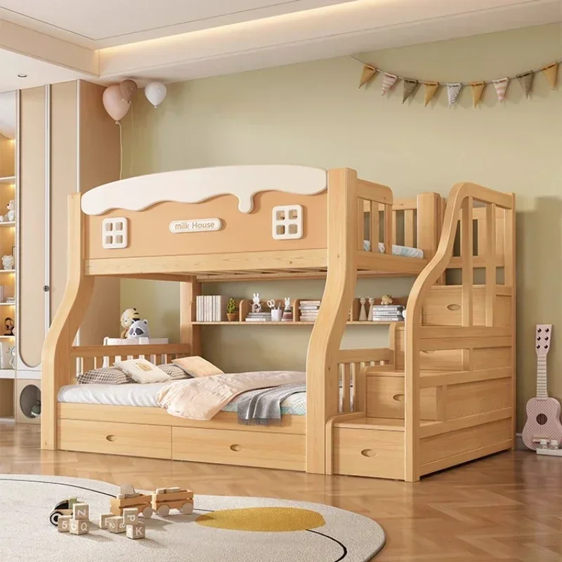 Organizer furniture bedroom sets full set bed 150x190cm modern with mattress bed frame with storage adult loftbed toddler bed