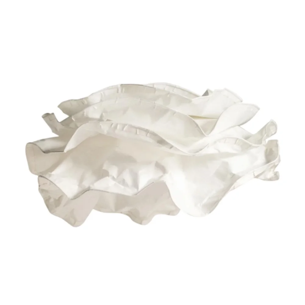 White Paper Lamp Shade Art DIY Modern Design Pendant Light Cover Flower Shape Handcrafted Style Cloud Lamp Shade Bedroom