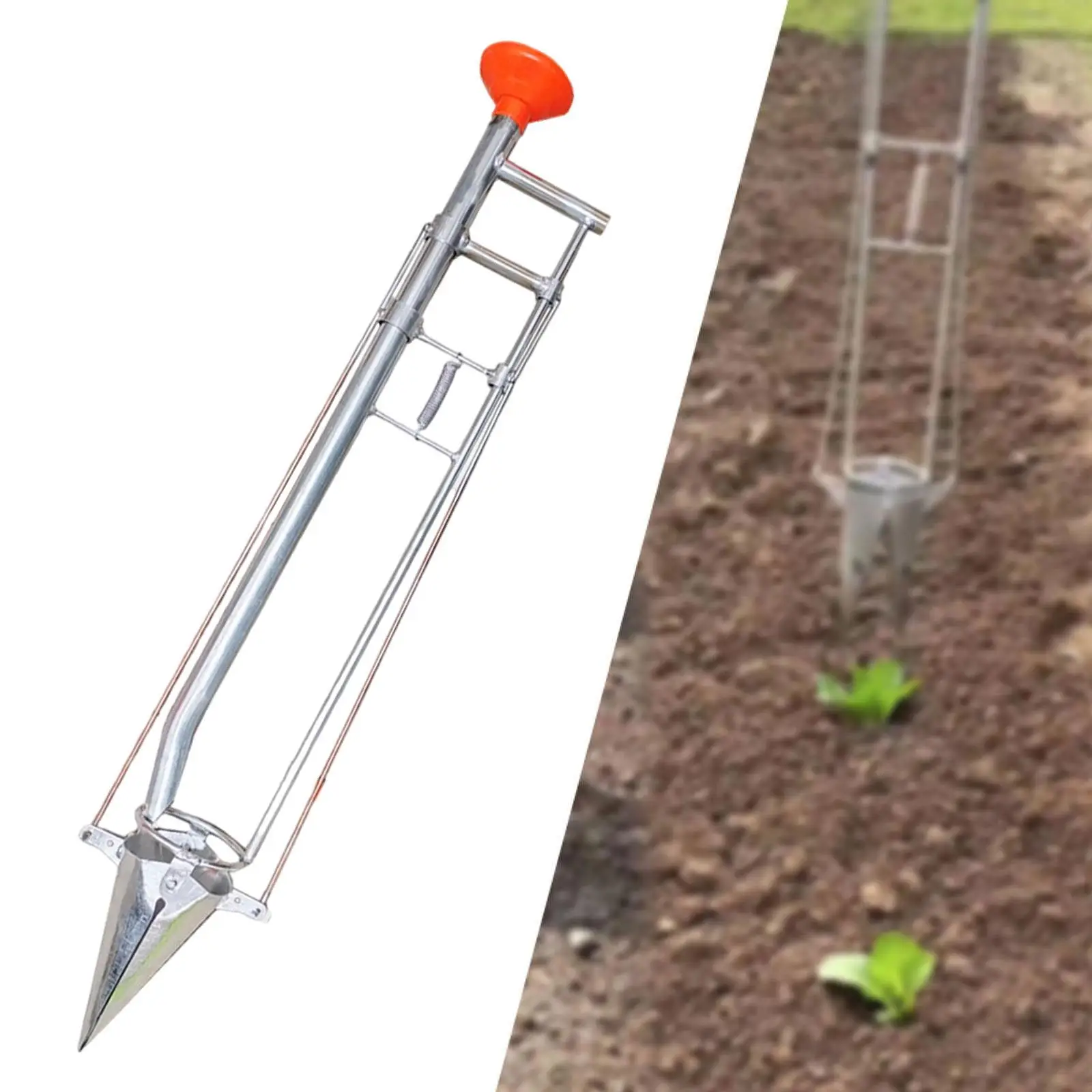 

Manual Seedling Transplanter, Ergonomic Handle, Multipurpose Sowing Planter, Metal Lawn Bulb Planter, Planting Garden Tool