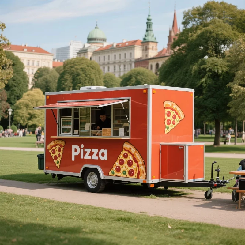 Customized Stainless Steel Food Trailer Mobile Food Truck Multi Function Street Vending Cart For Burger Coffee Pizza Snack Bar