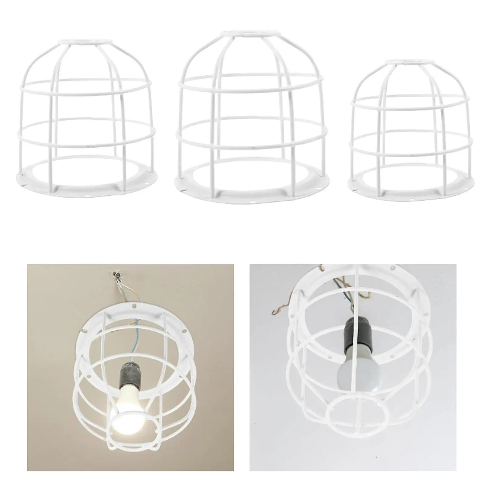 

Metal Wire Cage Wire Lampshade Light Fixture Anti Collision Gift Vintage Bulb