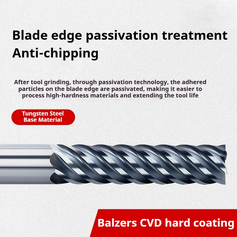 

4/6-Flute Solid Carbide End Mill, Tungsten Steel, Cutter Diameter 3-25mm, for CNC Precision & Router Machining of Metal & Steel.