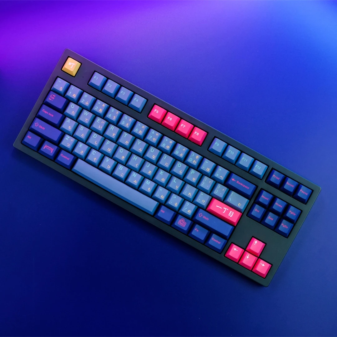 Kabuki Cho Keycaps 129 Key Japanese PBT Dye Sublimation Mechanical Keyboard Keycap Cherry Profile AULA F75