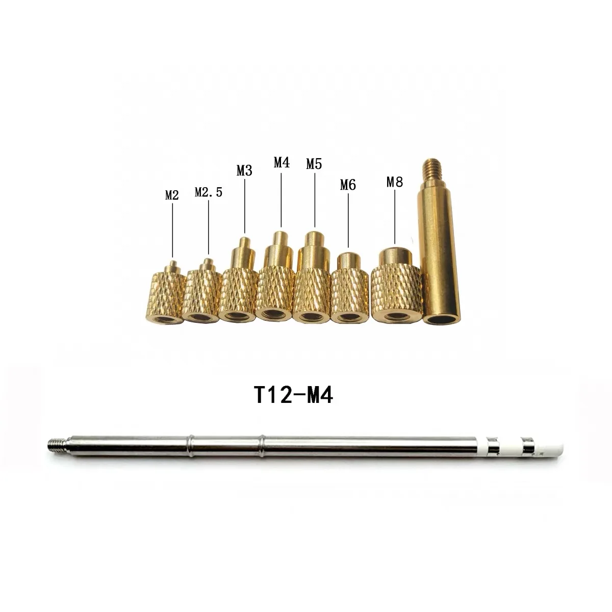 3D hot melt printing nut kit M2/M3/M4/M5/M6/M8 suitable for hot melt embedding, applicable to 936 iron T12/T65 tip