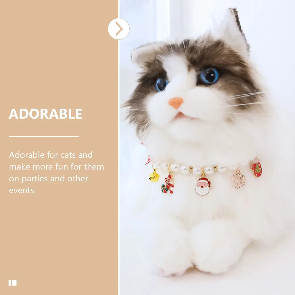 

Pet Collar Bell Adjustable Lightweight Wear-Resistant Cat Collar Festive Kitten Accessory Cat Accessory Dog Accessories