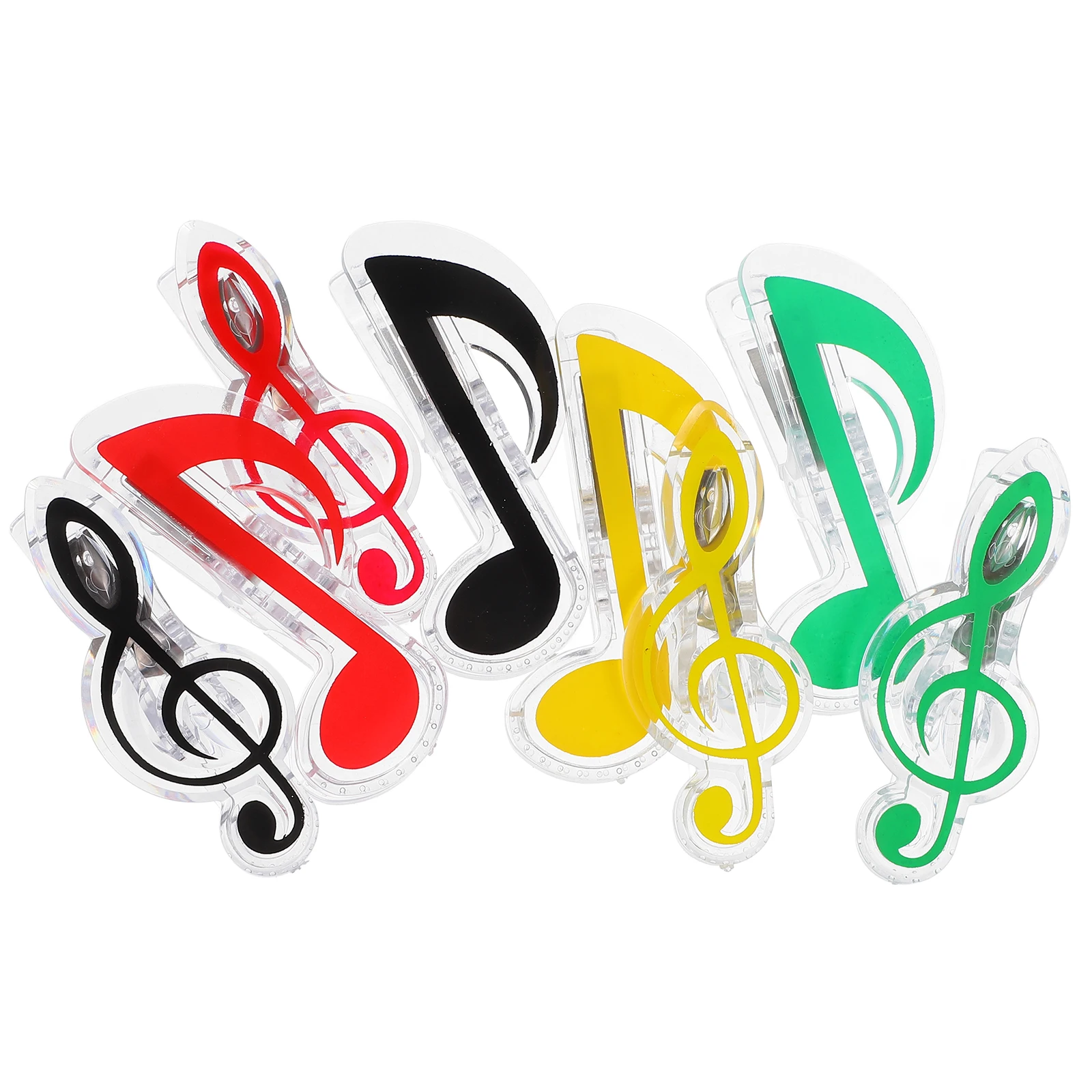 

16pcs Sheet Music Clip Piano Book Holder Music Page Holder Reusable Plastic Clips Note Shaped For Electric Upright Piano