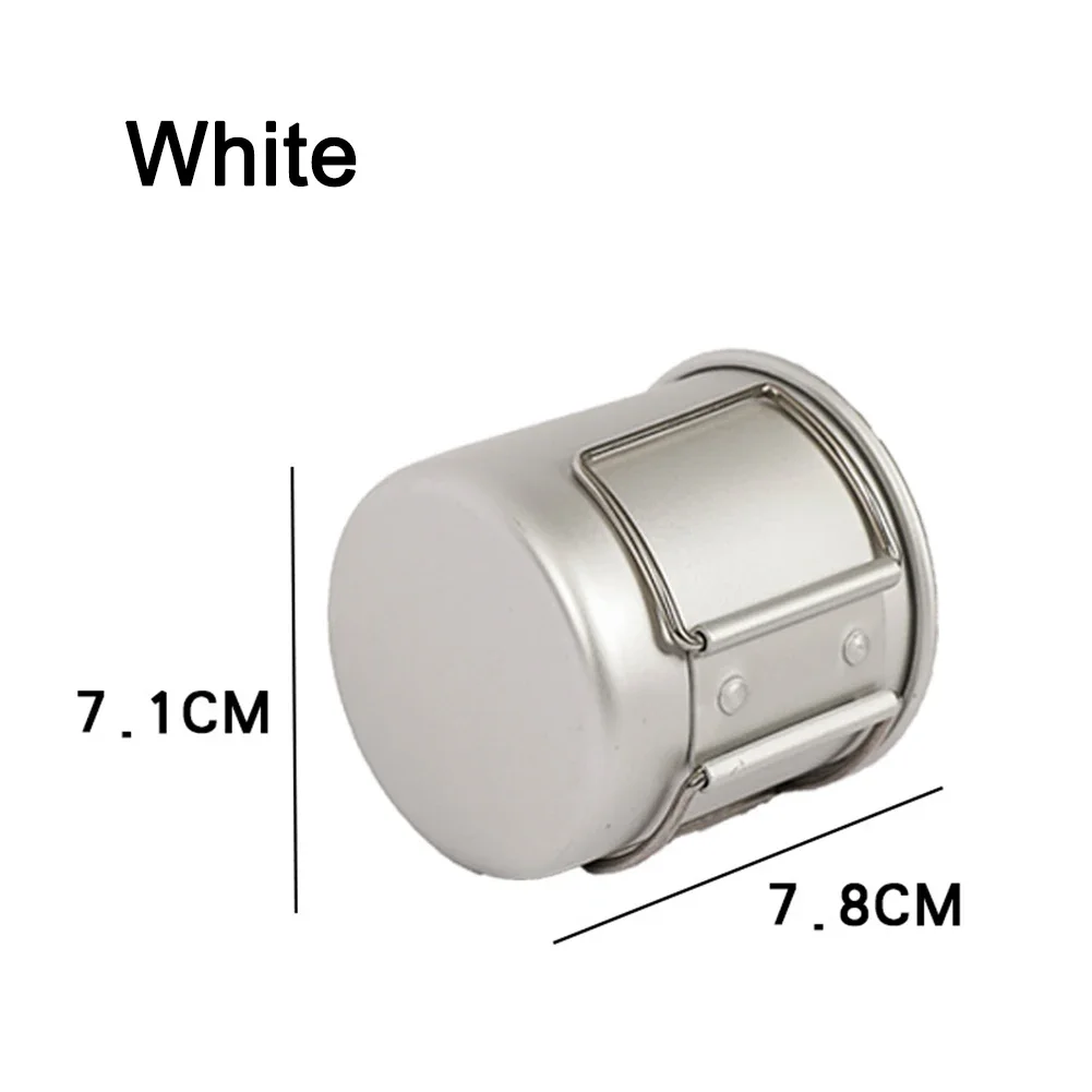 300ml Camping Water Cup Titanium Cups Aluminum Foldable Handle Portable Ultra-light Outdoor Hiking Climming Water Mugs Tableware
