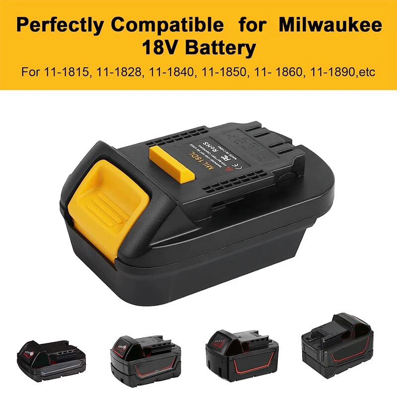 Adattatore batteria MIL18DL per batteria agli ioni di litio Milwaukee 18V converti per accessori per utensili elettrici Dewalt 18V 20V