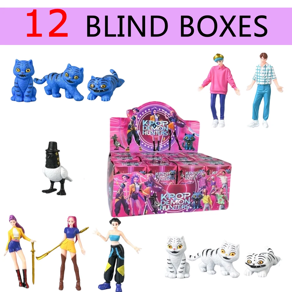 شيطان الصيادين صندوق أعمى 2025 نسخة أنيمي Kpop-مفصلية من مادة PVC نموذج لطيف دمية تزيين عيد ميلاد الأطفال