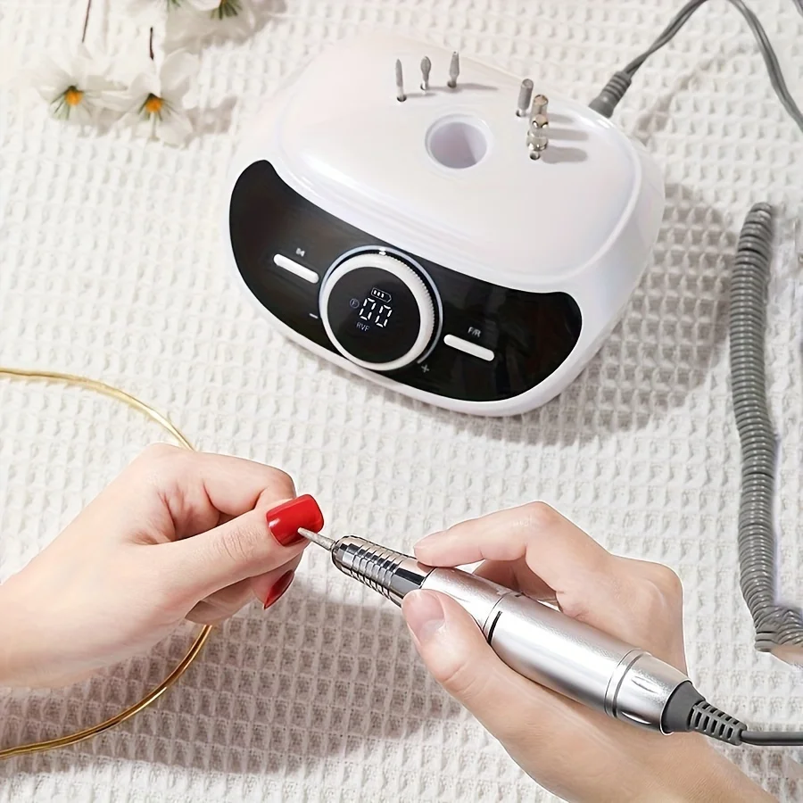 Profissional Elétrica Nail Drill Machine Set, Manicure e Pedicure Kit,Nail Buffer, Pedicure Polimento Ferramentas