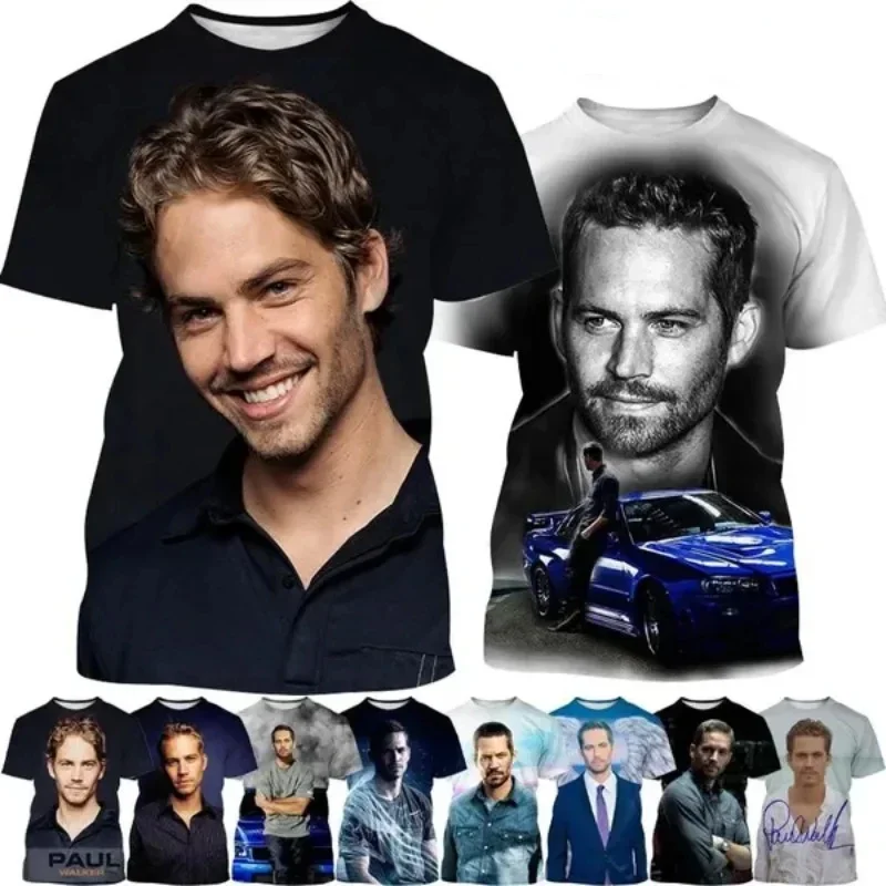 

Paul Walker 3D T Shirt Unisex Summer Fashion Casual Oversized T-shirt Cosplay Men Clothing Quality Haikyuu Short Sleeve for Men