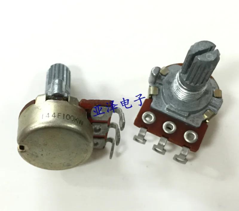 Taiwan FD16 single link volume potentiometer 100KW serrated shaft length 15MM