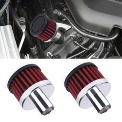 2pcs Universal Red 19mm Cold Air Intake Filter Turbo Vent Crankcase Car Breather Valve Cover Professional Car Accessories