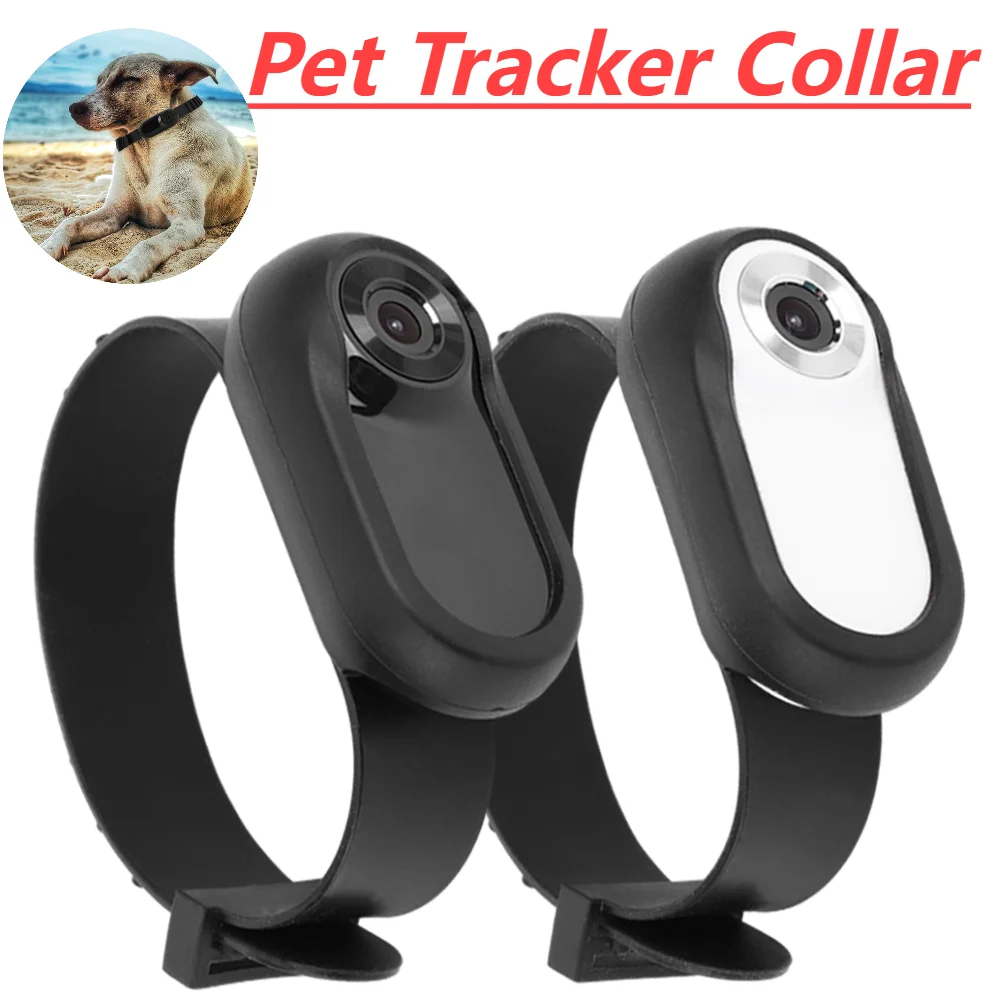 Pet Action Camera Small Pet Collar Camera 0.96in Screen Lightweight Full HD Rechargeable with Video Records for Cat for Outdoor