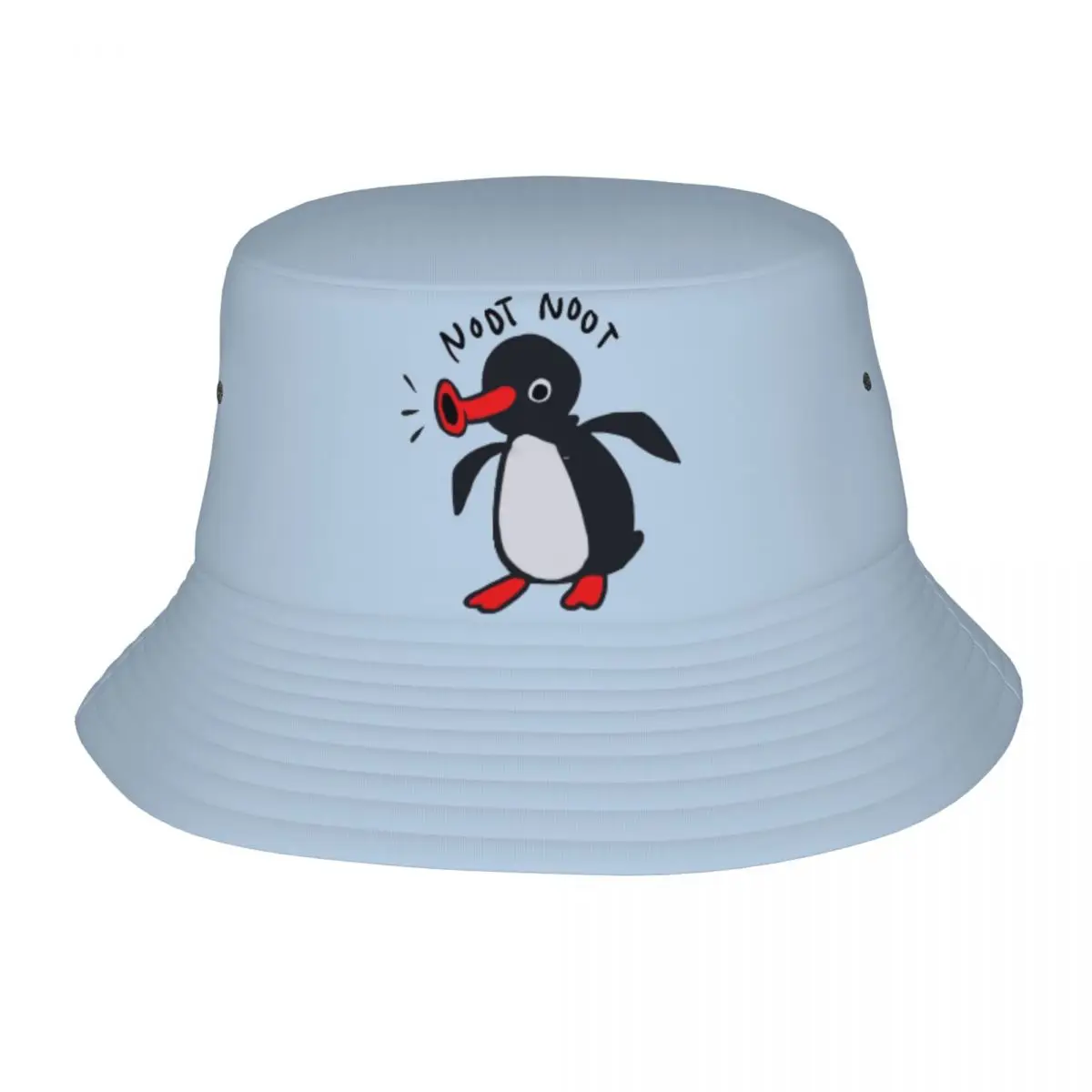 

Женская шляпа-ведро Noot Noot, синие рыбацкие шапки с пингвином, повседневные туристические шапки, индивидуальные уличные солнцезащитные шляпы с принтом