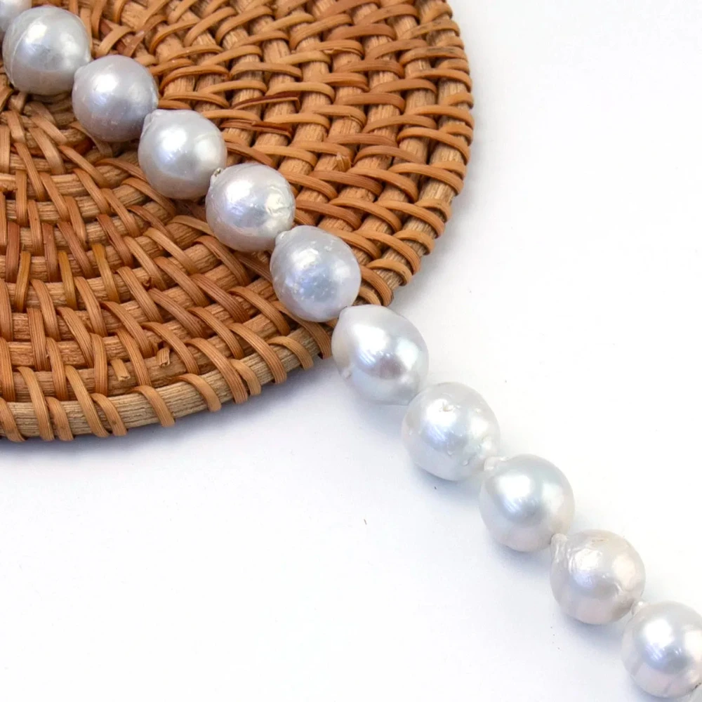 

Natural Freshwater Pearl Round Loose Pearl Beads for Jewelry Accessories Making DIY Bracelet Necklace Earring 13x15mm