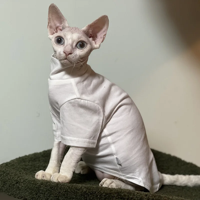 Fashion Warm Sphynx Cat Sweater Hairless Cat Clothes Panda Print Soft Double-side Lamb Wool Fiber Coat for Devon Winter Outwear