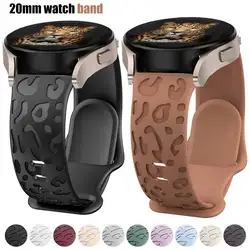 Engraved Strap For Samsung Galaxy Watch 7/6/4/classic/5/pro/3/Active 2 Leopard loop Bracelet Huawei gt 2 2e 20mm watch band