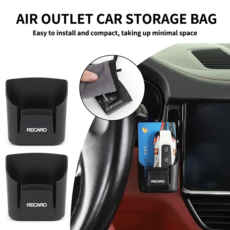 

Car Vent Storage Box Tools Organizer Card Holder Tidy Case Accessories For Recaro Racing Auto Accessories