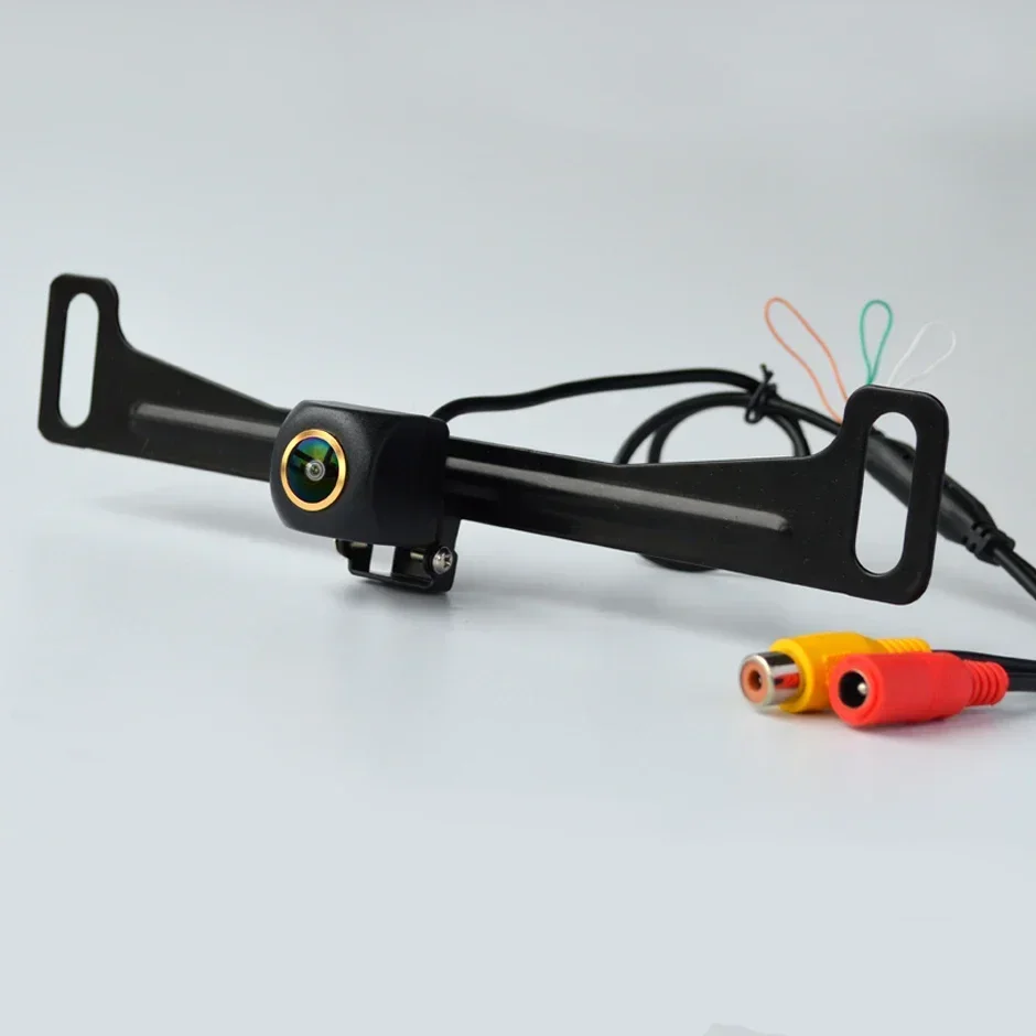 كاميرا الرؤية الخلفية عالية الدقة لوحة ترخيص أمريكية مثبتة على دعامة كاميرا احتياطية لوقوف السيارات العكسية AHD 720P أو 1080P للسيارة