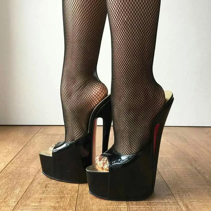 

Black Slip On Cut Out Platform Sandals Thin High Heel Peep Toe Fashion Sexy 2025 Summer Big Size Woman Shoes Zapatillas Mujer