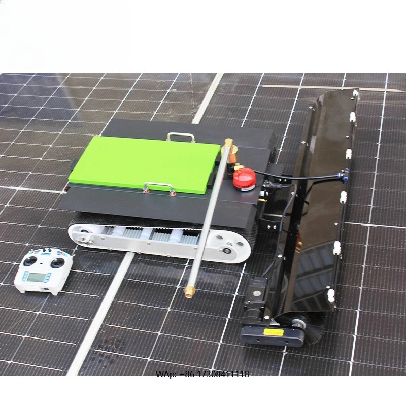 Automatic Solar Panel Cleaning Robot,Brush,Remote Control Water Washing Cleaner Robots,Equipment,PV Machine,Kit