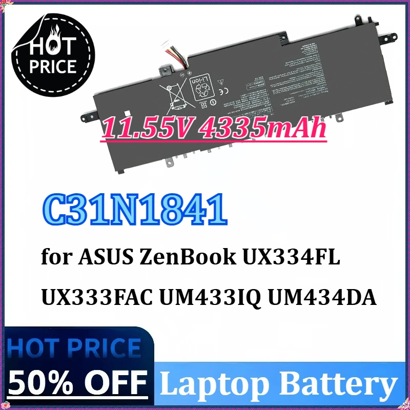 

НОВЫЙ аккумулятор для ноутбука ASUS ZenBook UX334FL UX333FAC UM433IQ UM434DA UM434IQ UX433FL UX433FLC UM433DA