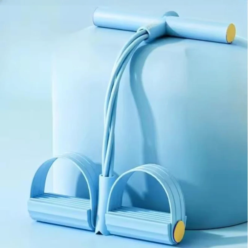 1 Stück Fußpedal-Widerstandsband zum Sitzen und Hilfsmittel, Yoga-Bauchlocken-Widerstandsband für Frauen, Heimfitnessgeräte