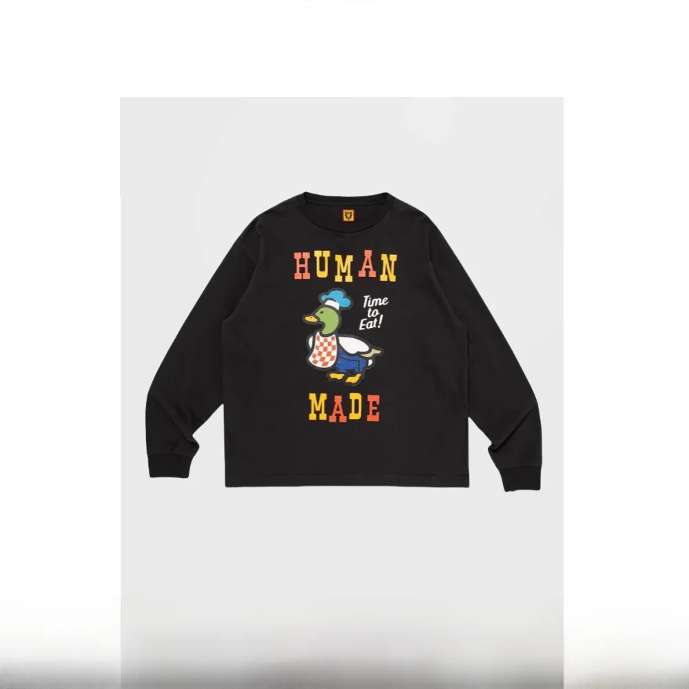 

Retro Japanese Du Pattern Printed Long Sve round Ne ex T-irt Base Layer Cotton 00% Cleanfit Sle Regular Fit