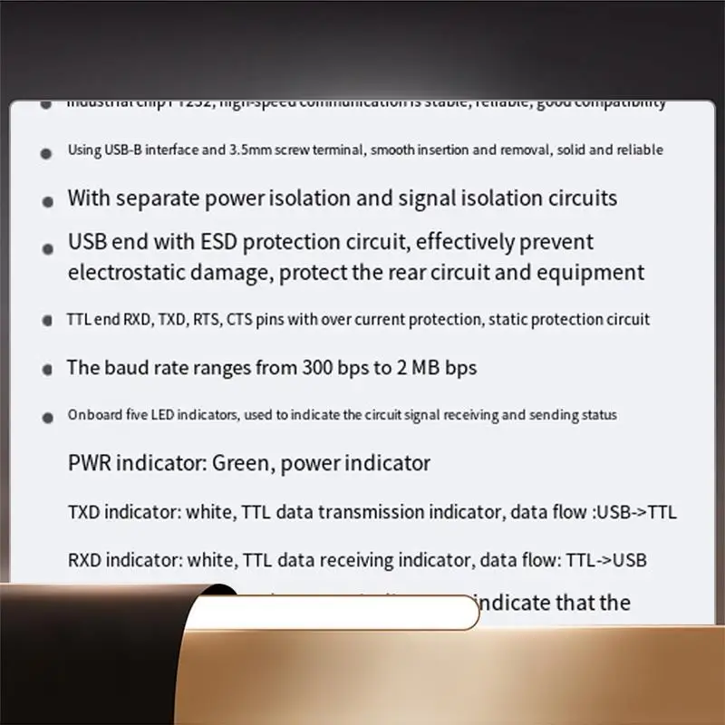 

FT232RL USB TTL PLUS Последовательный модуль Адаптер интерфейса промышленного класса Forrobust Networking-N35R