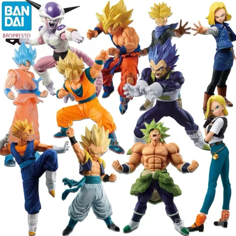 

Bandai Anime Peripheral Glasses Factory Dragon Ball Z BURNING FIGHTERS Burning Warrior Super Saiyan Goku Model Figure Toy Gift