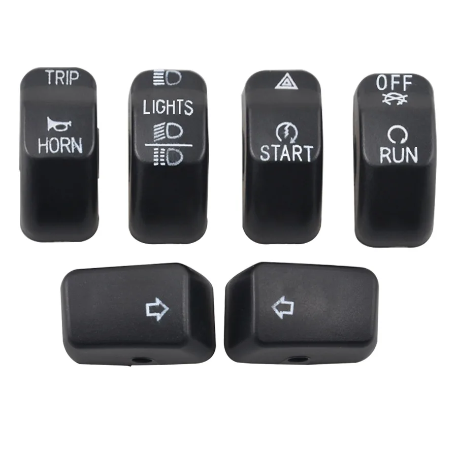 Motorcycle Hand Control Switch Cap Kit Switch Housing Button Cover For Harley Dyna 12-17 Softail 11-15 Sportster XL 883 1200 14+