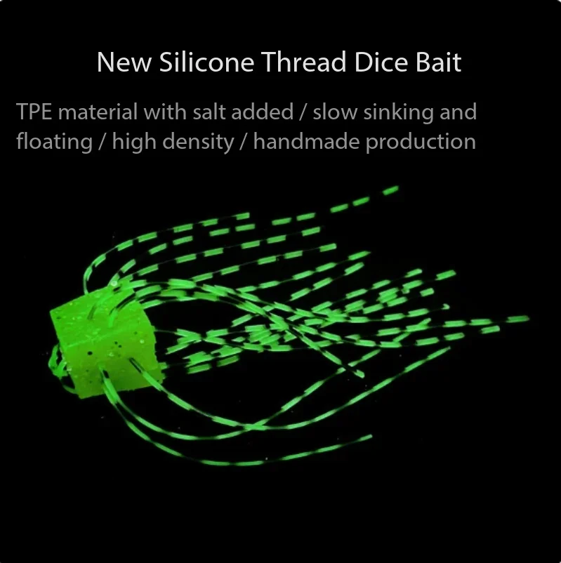 

Dice Shape Soft Lure Lead Head Jig Hook Artificial Bait Freshwater Saltwater Bass Perch Walleye Pike Pond Fishing Lure Tackle