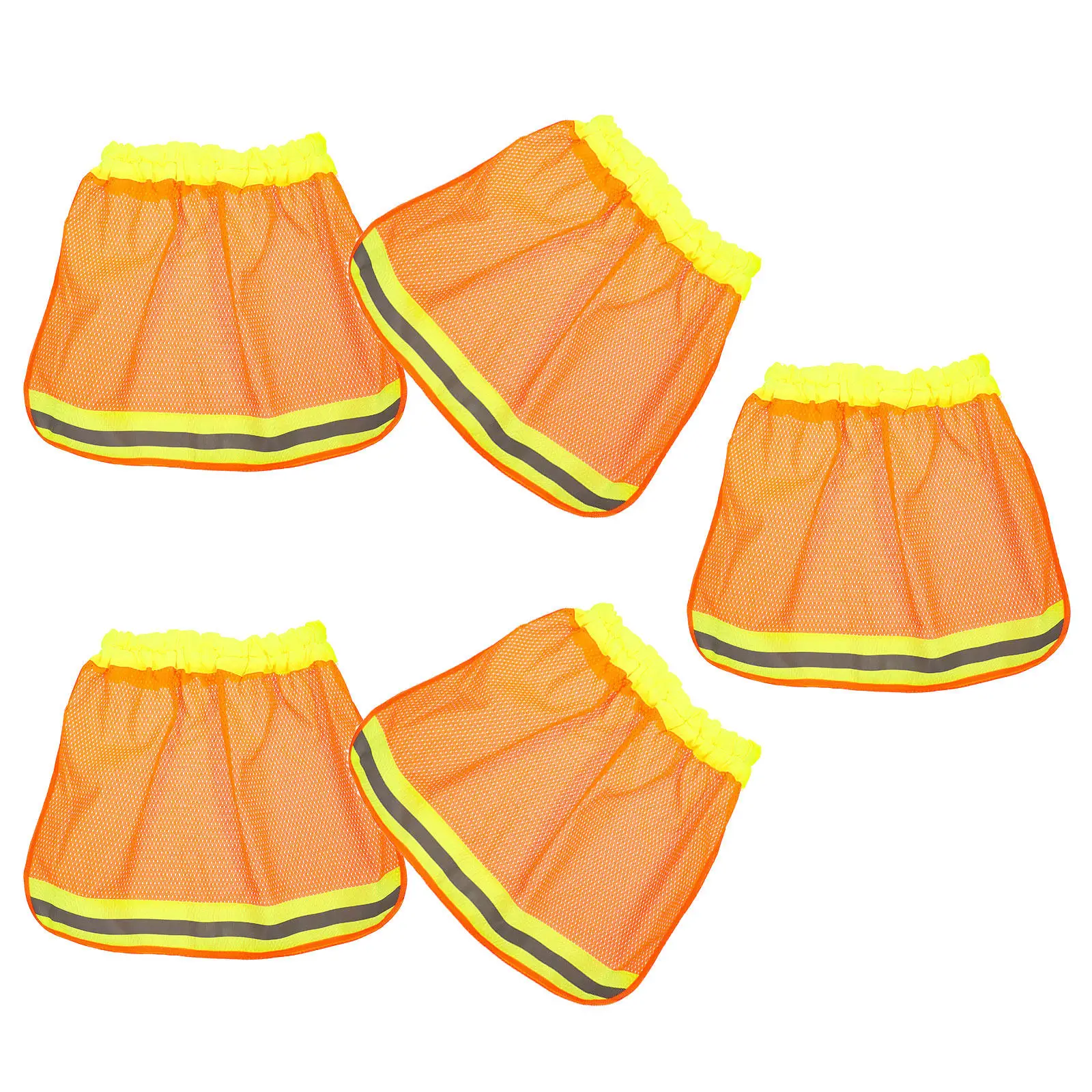 

5Pcs Bright Color Cover Long Sun Shade Neck Shield Breathable Mesh Cool Outdoor Hard Hat Sun Shield