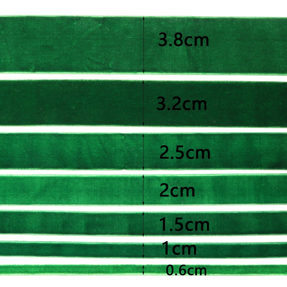 5/10 Yards 6/10/15/25/32/38mm Einseitiges Samtband für Handgemachte Schleifen, Blumensträuße, Geschenkverpackungen, DIY Weihnachts- und Partydekoration – Detail 1