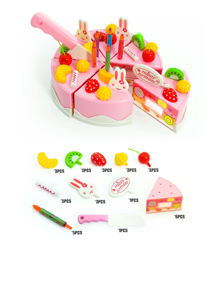 Mädchen Spielzeug Kuchen DIY Miniatur Lebensmittel Tee-Set Simulation Pretend Spielen Küche Kid Cut Spiel Bildung Kinder Spielzeug Für 3 Jahre Geburtstag – Detail 10