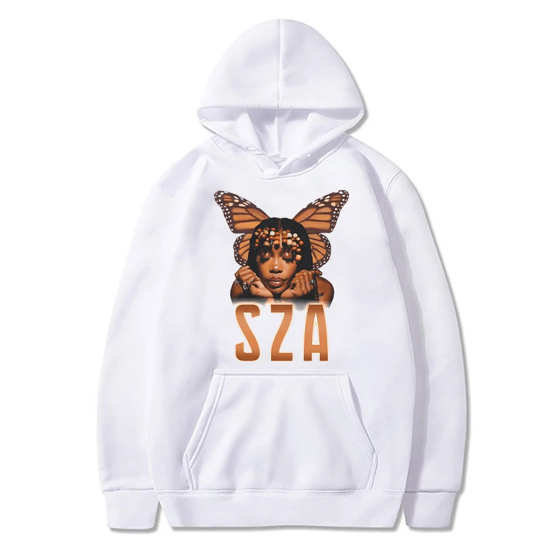 Singer Sza Butterfly R&B Hoodie Retro 1990s Fashion Harajuku Style For Autumn And Winter Fans Gift