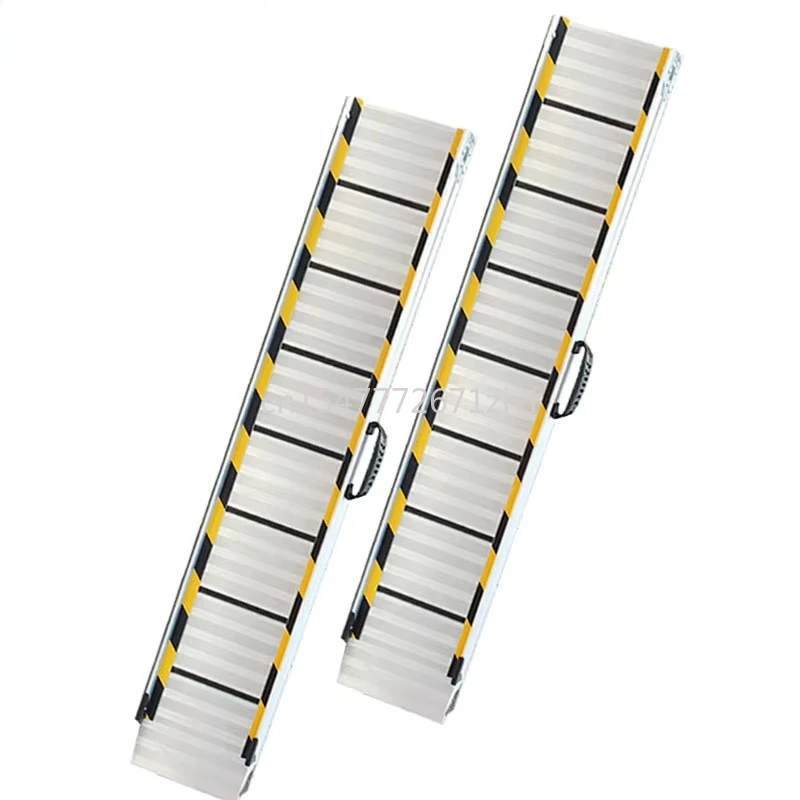 

Heavy Duty Portable Wheelchair Metal Aluminum 4 6 10 12 14 Feet Custom Folding Loading Ramp for Trailer