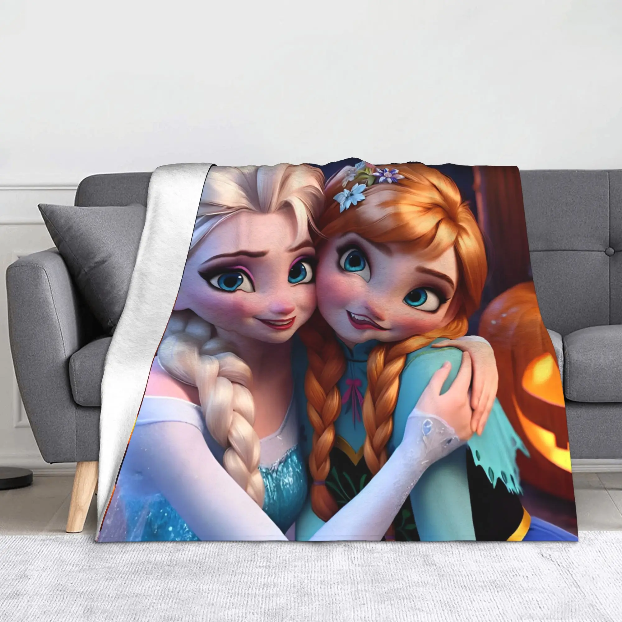 

Elsa and Anna Angel Light - Frozen Flannel Throw Blankets Blanket for Bed Travel Ultra-Soft Bedding Throws