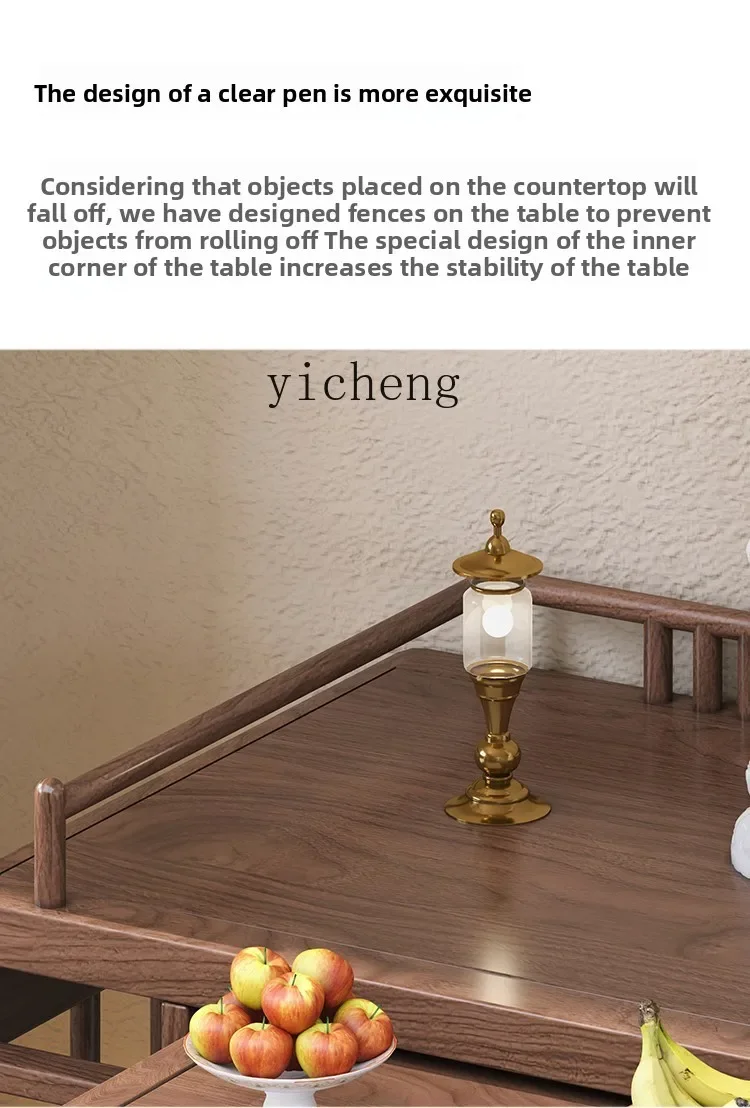TQH6.14 new Chinese solid wood table combination for Taiwan Guanyin God of Wealth home living room Buddha table Buddhist hall